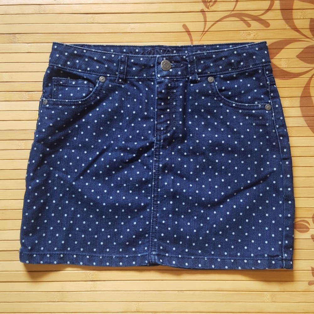 Arizona Polka Dot Jean Skirt